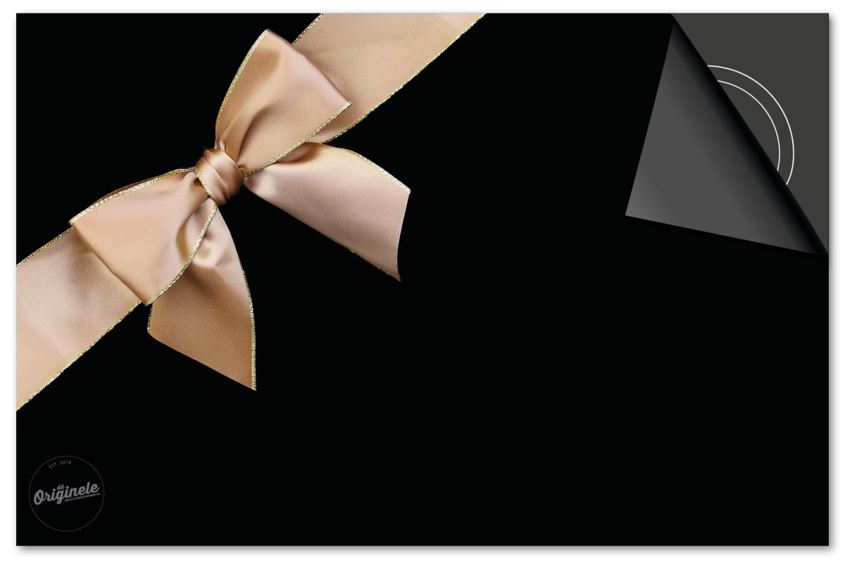 Inductiebeschermer Feestdagen – Gouden strik - Afbeelding 2