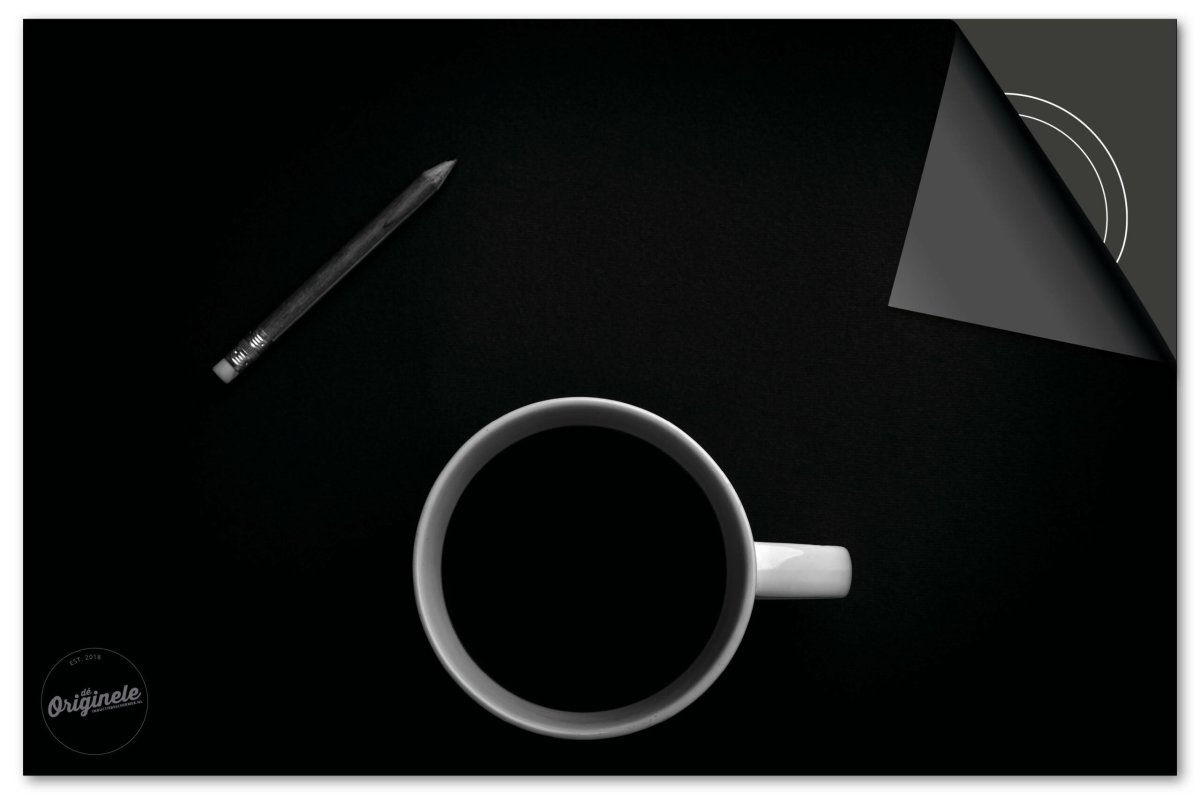 Inductiebeschermer Koffie en Chocola – Zwarte Koffie en Pen - Afbeelding 2