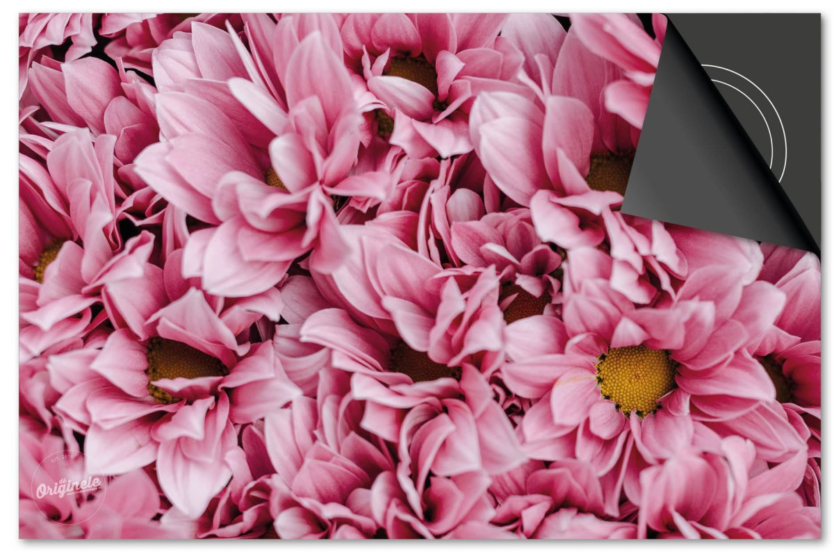 Inductiebeschermer Flowers 5 – Margrieten lichtroze - Afbeelding 2