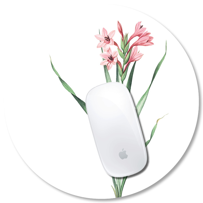 Muismat Roze Plantje - Afbeelding 2