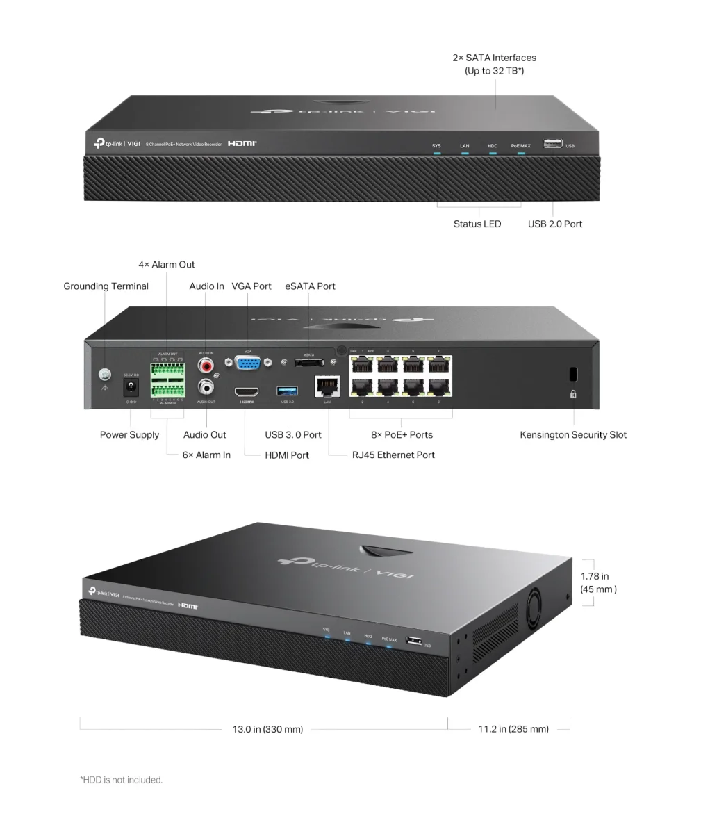ip-camera.nl Vigi NVR1008H-8MP 8 kanaals PoE+ NVR - Afbeelding 5