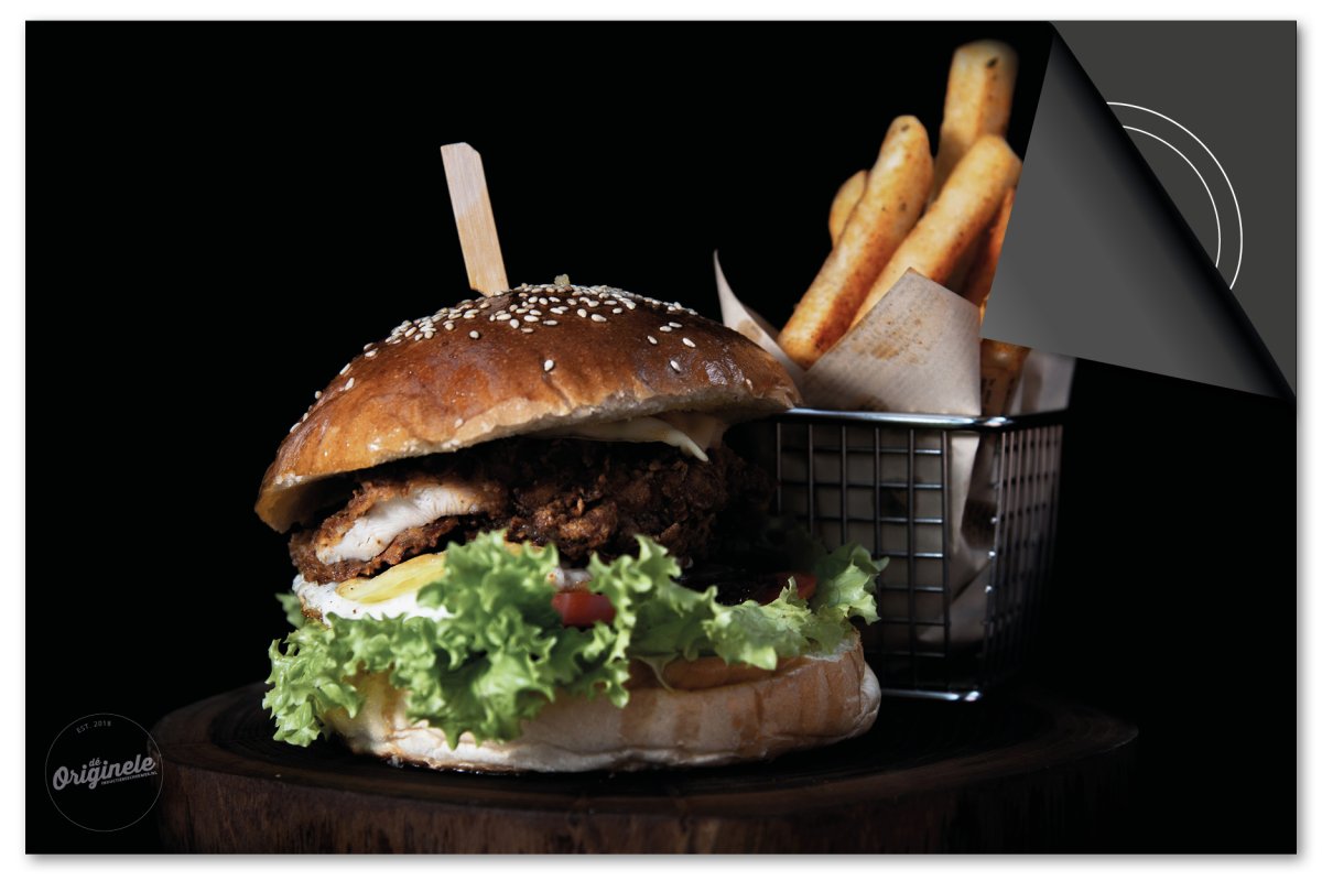 Inductiebeschermer Food – Hamburger en patat - Afbeelding 2
