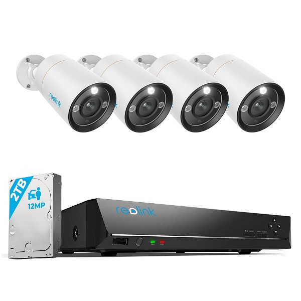 Reolink RLK8-1200B4-A-2.8MM, 12MP PoE beveiligingsset met slimme detectie en spotlights - Afbeelding 2